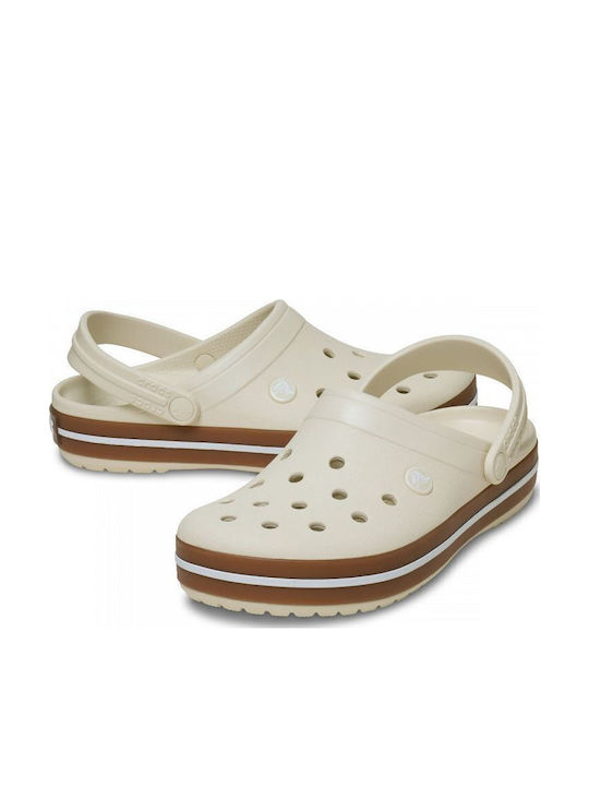 Crocs Crocband Γυναικεία Σαμπό Λευκά