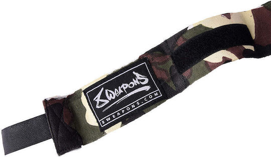 8 Weapons Semi-Elastic Martial Arts Hand Wraps 3.5 M Green Camo