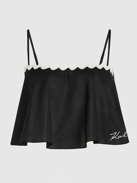 Karl Lagerfeld Women's Top Beachwear Black