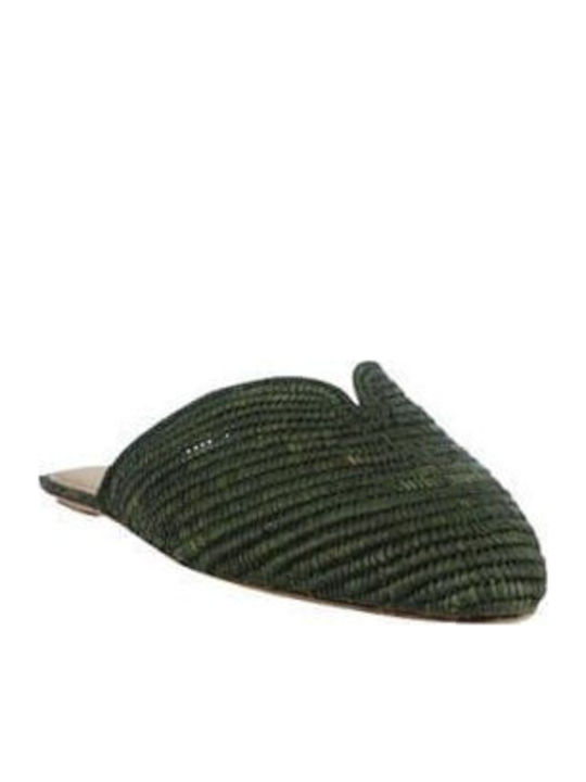 Flat Mules σε Χακί Χρώμα