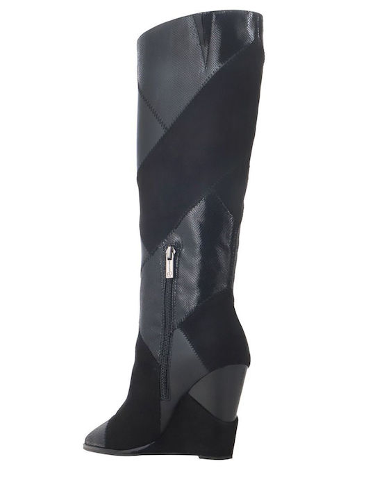 Damenstiefel mit hohem Absatz Schwarz