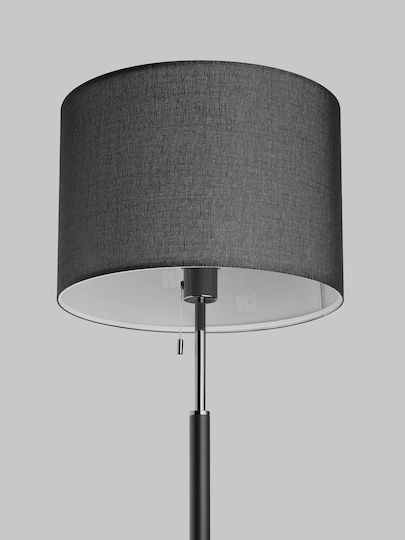 Helestra Floor Lamp with Socket for Bulb E27 Black