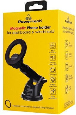 Powertech Auto Handyhalterung mit Magnet MagSafe Schwarz