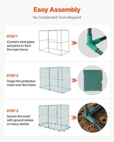 Vevor ZZBHZ1PCS984VTPLP001V0 Greenhouse Cover 2.39x1.2x1.8m