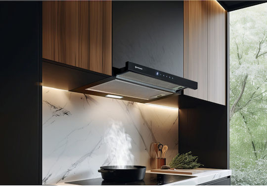 Pyramis PTC63335BG Schiebbarer Dunstabzug 60cm Schwarz