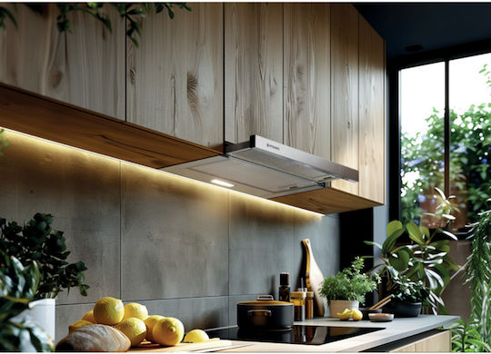 Pyramis PTC63413IX Sliding Vent Hood 60cm Gray