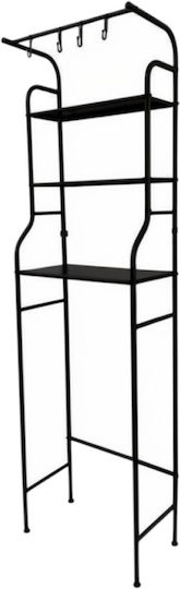 Boden Badezimmerregal Metallisch 47x25x160cm Schwarz