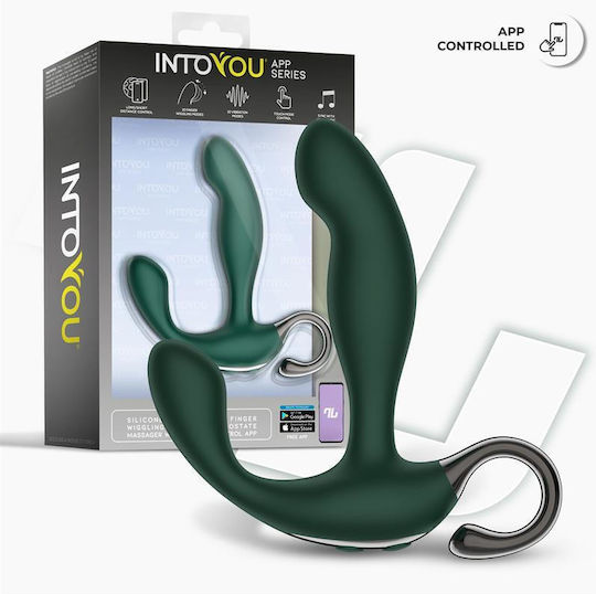 IntoYou Πρωκτικός Δονητής με Δυνατότητα Ασύρματης Λειτουργίας Medium Πράσινος 12.8cm