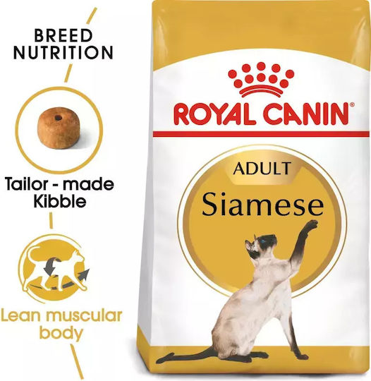 Royal Canin Siamese Ξηρά Τροφή για Ενήλικες Γάτες με Πουλερικά / Ρύζι 2kg