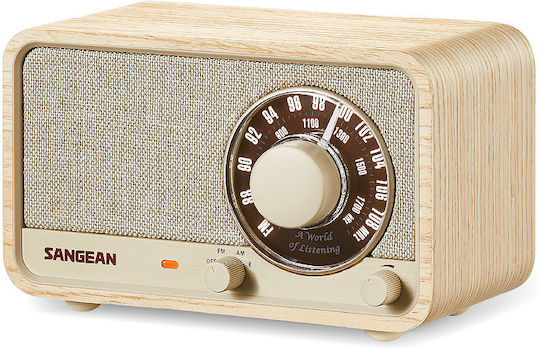Sangean WR-8 Φορητό Ραδιόφωνο Επαναφορτιζόμενο με Bluetooth Λευκό