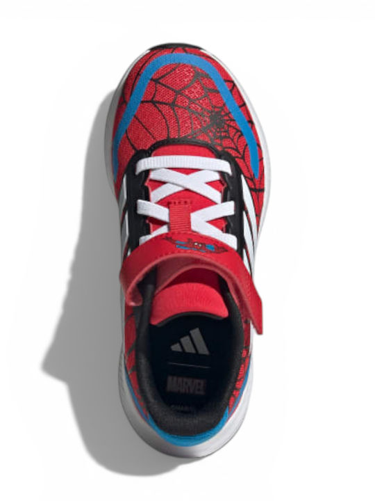 Marvel Spider-Man Runfalcon 3.0 Kids Sports Shoes Running with Hoop & Loop Closure Pure Ruby / Cloud White / Bright Blue