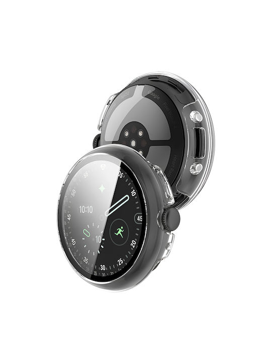 Techsuit Defense360 Pro Πλαστική Θήκη με Τζαμάκι σε Διάφανο χρώμα για Google Pixel Watch 4 45mm Techsuit Defense360 Pro Πλαστική Θήκη με Τζαμάκι σε Διάφανο χρώμα για Google Pixel Watch 4 45mm