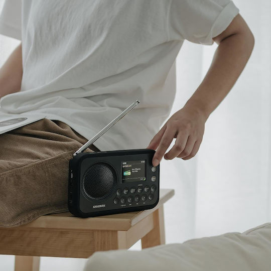 Sangean DPR-76BT Cu baterie DAB+ cu Bluetooth Metal Grey