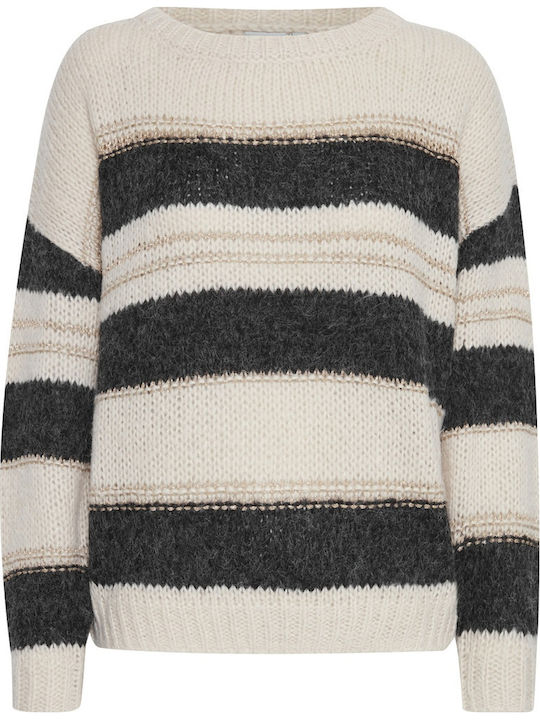 Women's Long Sleeve Sweater Striped Striped