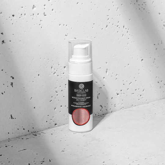 BasicLab Masculis Strengthening Serum Anti-îmbătrânire Pentru Față cu Peptide și Colagen pentru Tonifiere 30ml