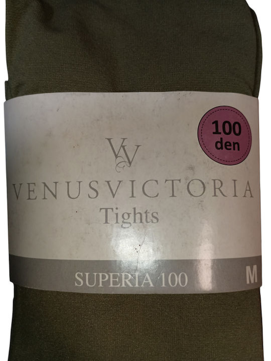 Superia Οpaque Γυναικείο Καλσόν 100 Den Olive