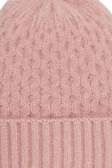 Beanie Frauen Beanie Gestrickt in Rosa Farbe
