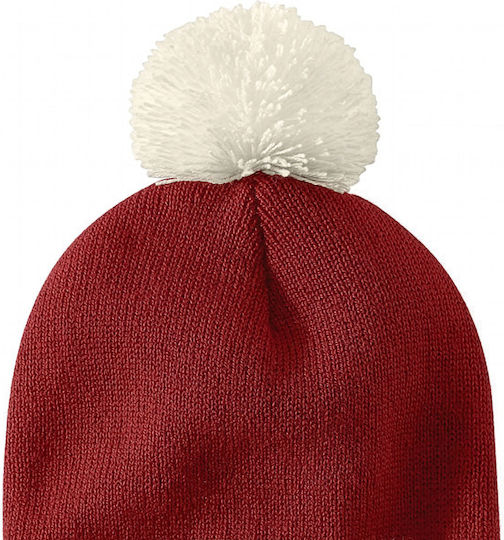 Beanie Masculin Căciulă cu Tricotaj Rib în culoarea Roșu
