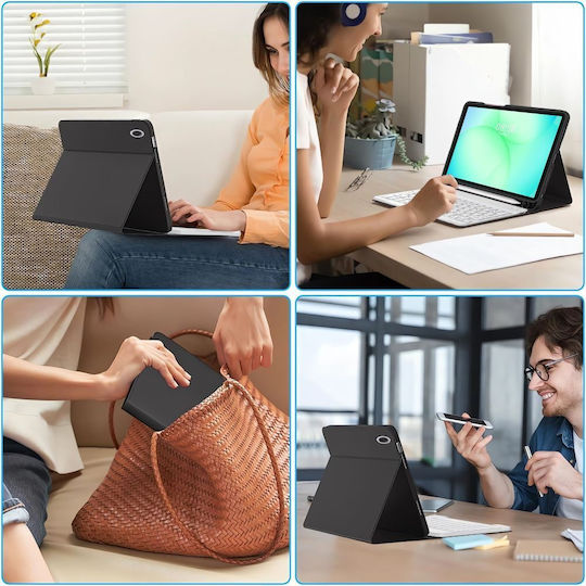 Tech-Protect SC Pen + Tastatur Galaxy Tab A9+ A11+ Plus 11.0 X210 X215 X216 X230 X235 X236 Schwarze