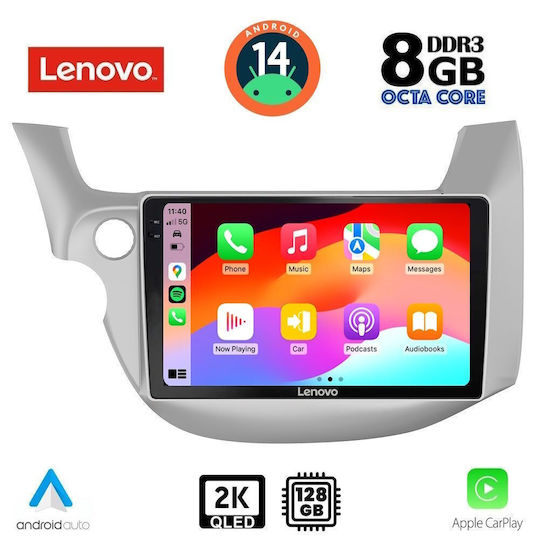 Lenovo Ηχοσύστημα Αυτοκινήτου για Honda Jazz 2008-2012 (Bluetooth/USB/WiFi/GPS/Apple-Carplay/Android-Auto) με Οθόνη Αφής 10"