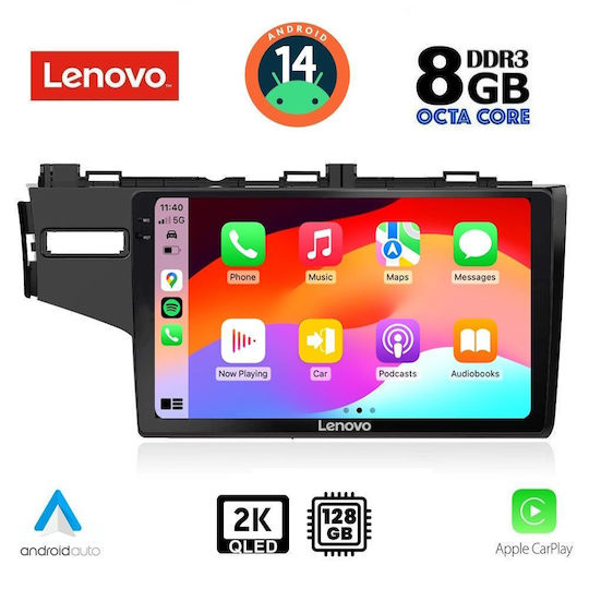 Lenovo Car Audio System for Honda Jazz 2013-2019 Bluetooth USB Wi-Fi GPS Apple CarPlay Android Auto with 10 Inch Touch Screen LENOVO SSR 10212 CPA