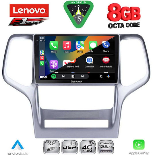 Lenovo Ηχοσύστημα Αυτοκινήτου για Jeep Grand Cherokee 2011-2014 (Bluetooth/USB/WiFi/GPS/Apple-Carplay/Android-Auto) με Οθόνη Αφής 9"