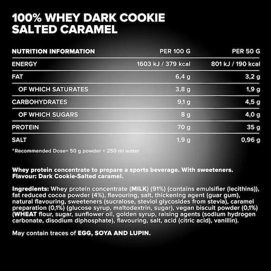 IronMaxx 100% Whey Protein Whey with Flavor Dark Cookie Salted Caramel 2.35kg
