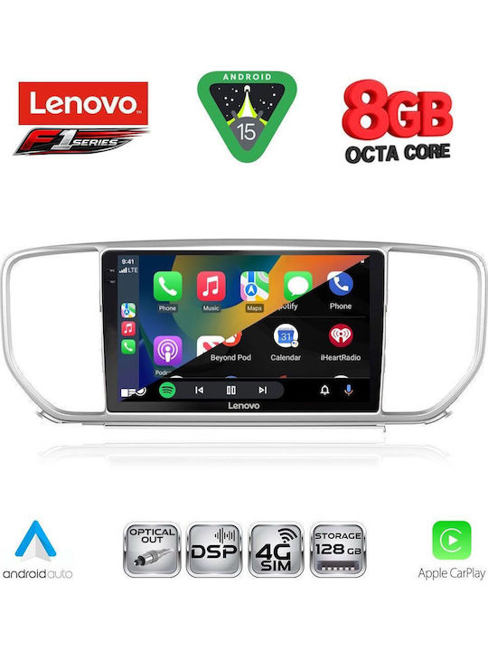 Lenovo Car Audio System for Kia Sportage 2018-2021 (Bluetooth/USB/WiFi/GPS/Apple-Carplay/Android-Auto) with Touch Screen 9"
