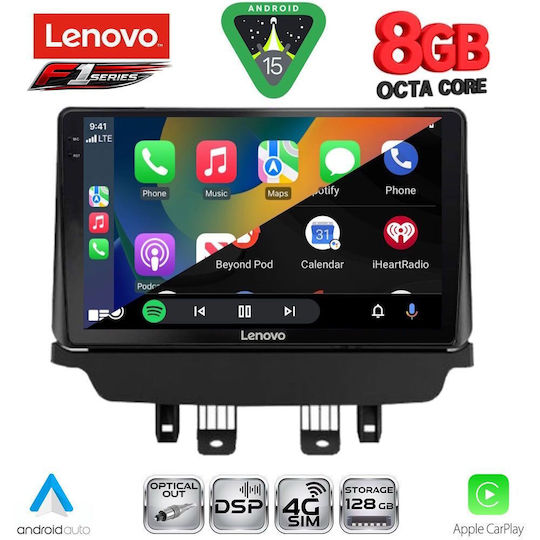 Lenovo Ηχοσύστημα Αυτοκινήτου για Mazda 2 2014-2023 (Bluetooth/USB/WiFi/GPS/Apple-Carplay/Android-Auto) με Οθόνη Αφής 9"
