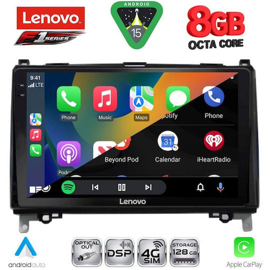 Lenovo Ηχοσύστημα Αυτοκινήτου για Mercedes-Benz Sprinter / Vito 2007 (Bluetooth/USB/WiFi/GPS/Apple-Carplay/Android-Auto) με Οθόνη Αφής 9"