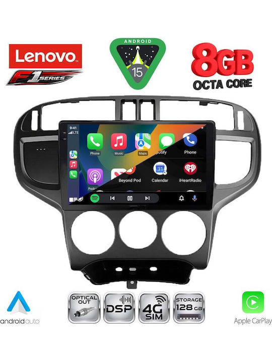 Lenovo Car Audio System for Hyundai Matrix 2001-2010 (Bluetooth/USB/WiFi/GPS/Apple-Carplay/Android-Auto) with Touch Screen 9"