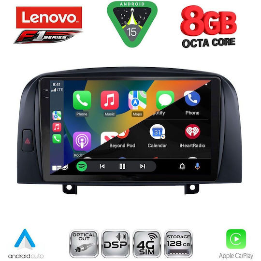 Lenovo Car Audio System for Hyundai Sonata 2006-2009 (Bluetooth/USB/WiFi/GPS/Apple-Carplay/Android-Auto) with Touch Screen 9"