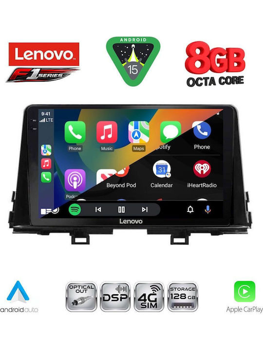 Lenovo Car Audio System for Kia Picanto 2017-2021 (Bluetooth/USB/WiFi/GPS/Apple-Carplay/Android-Auto) with Touch Screen 9"