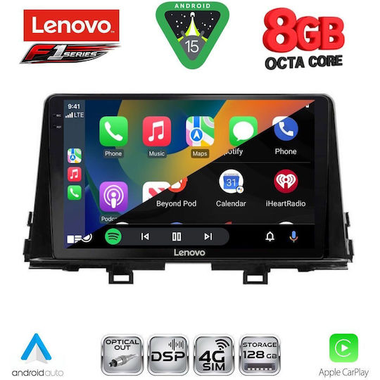 Lenovo Car Audio System for Kia Picanto 2021 (Bluetooth/USB/WiFi/GPS/Apple-Carplay/Android-Auto) with Touch Screen 9"