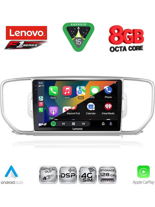 Lenovo Car Audio System for Kia Sportage 2015-2018 (Bluetooth/USB/WiFi/GPS/Apple-Carplay/Android-Auto) with Touch Screen 9"