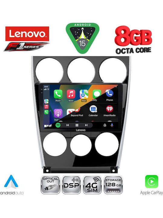 Lenovo Car Audio System for Mazda 6 2005-2008 (Bluetooth/USB/WiFi/GPS/Apple-Carplay/Android-Auto) with Touch Screen 9"