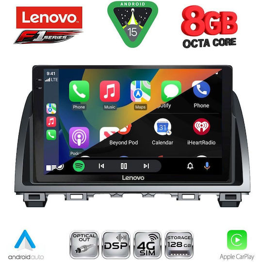 Lenovo Ηχοσύστημα Αυτοκινήτου για Mazda 6 2012-2017 (Bluetooth/USB/WiFi/GPS/Apple-Carplay/Android-Auto) με Οθόνη Αφής 9"