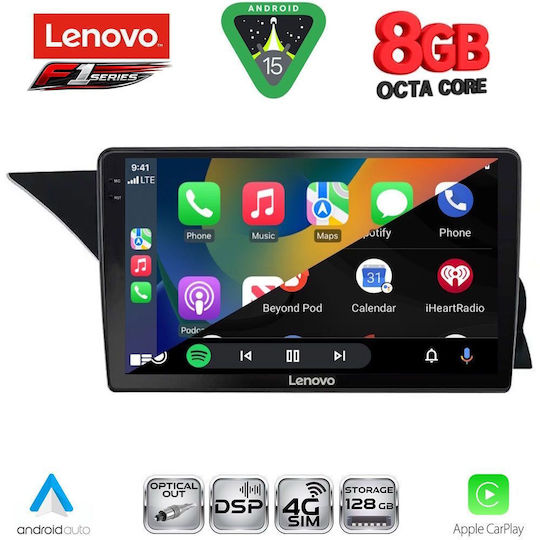 Lenovo Car Audio System for Mercedes-Benz GLK 2008-2012 (Bluetooth/USB/WiFi/GPS/Apple-Carplay/Android-Auto) with Touch Screen 9"