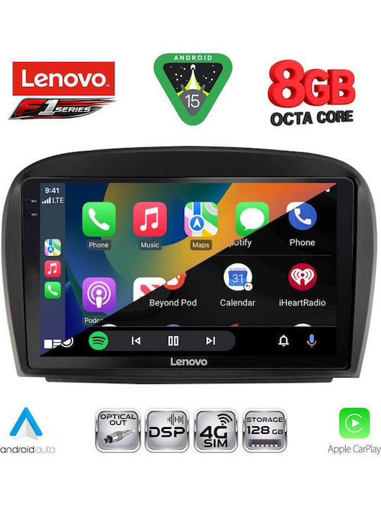 Lenovo Car Audio System for Mercedes-Benz SL 2006-2012 (Bluetooth/USB/WiFi/GPS/Apple-Carplay/Android-Auto) with Touch Screen 9"