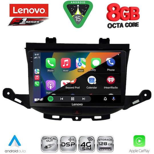 Lenovo Ηχοσύστημα Αυτοκινήτου για Opel Astra 2015-2022 (Bluetooth/USB/WiFi/GPS/Apple-Carplay/Android-Auto) με Οθόνη Αφής 9"