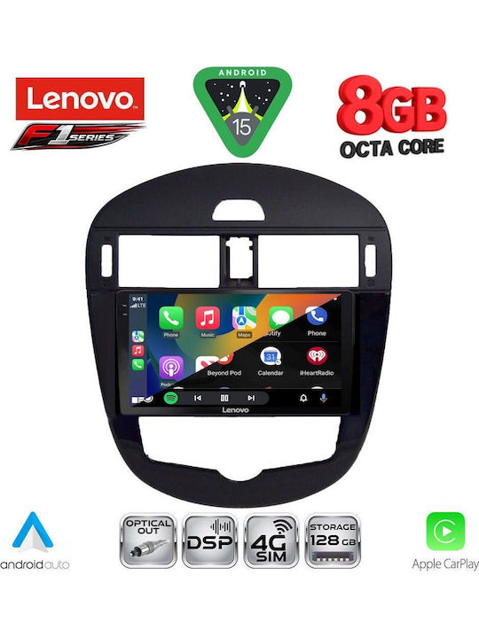 Lenovo Car Audio System for Nissan Pulsar 2014-2020 with Clima (Bluetooth/USB/WiFi/GPS/Apple-Carplay/Android-Auto) with Touch Screen 9"