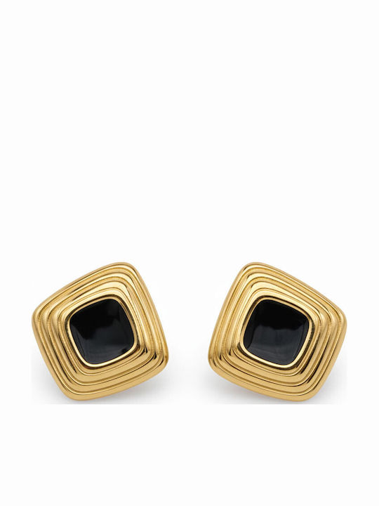 Awear Steel Stud Earrings Black