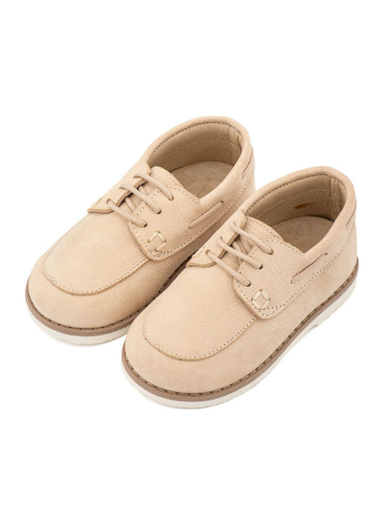 Babywalker Beige Baptism Leather Moccasins
