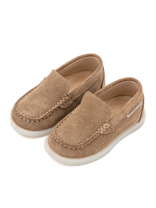 Babywalker Brown Baptism Leather Moccasins