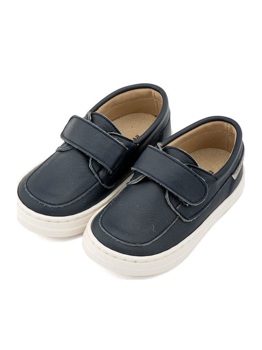 Babywalker Blue Baptism Leather Moccasins