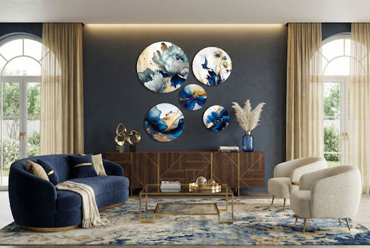 Tablouri Decorative Flori Albe Cameră Living Dormitor 5 Bucăți