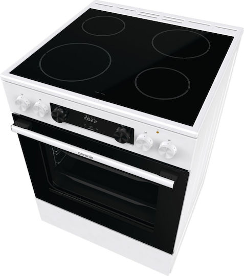 Gorenje Κουζίνα 71lt με Κεραμικές Εστίες Π60εκ. Λευκή