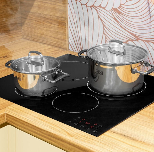 Teesa Cook Prime Σετ Κατσαρόλες από Ανοξείδωτο Ατσάλι 3τμχ