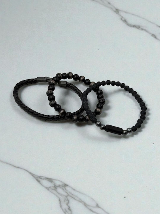Herren Set Armbänder mit Perlen