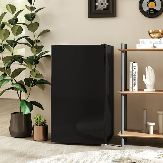 HomCom Single Door Refrigerator 91lt H83xW47xD44cm Black 800-129V90BK